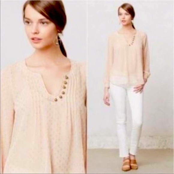 Anthropologie Spun Meteoroid Clip Dot Blouse by Plenty by Tracy Reese - Picture 4 of 16